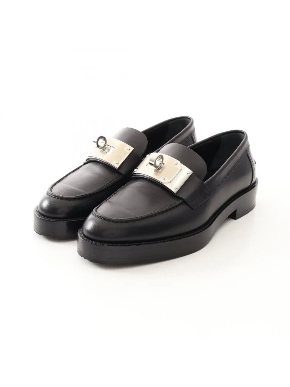 Hermes Loafers Hot Kelly Buckle Leather